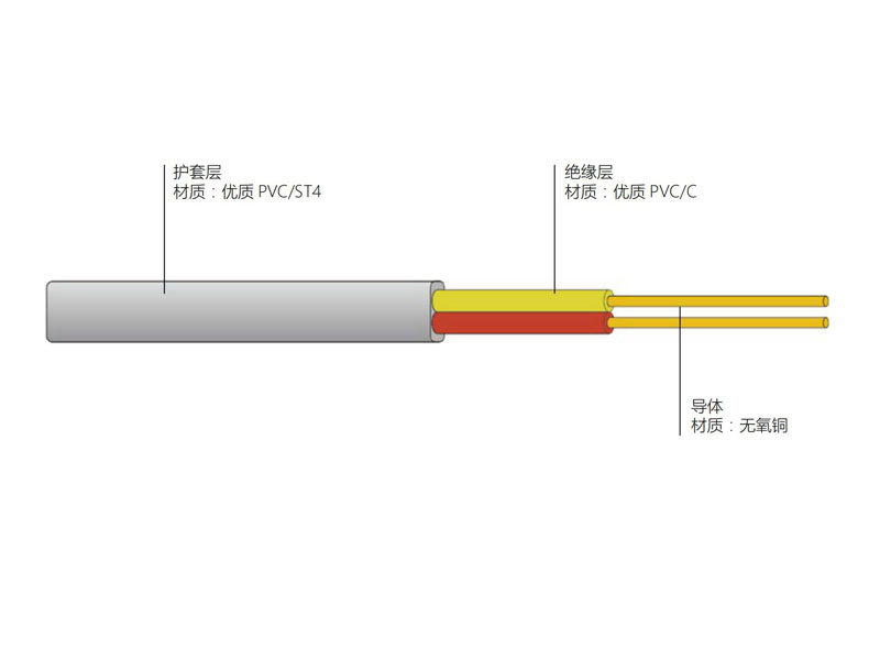銅導體聚氯乙烯絕緣聚氯乙烯護套扁型電線 BVV
